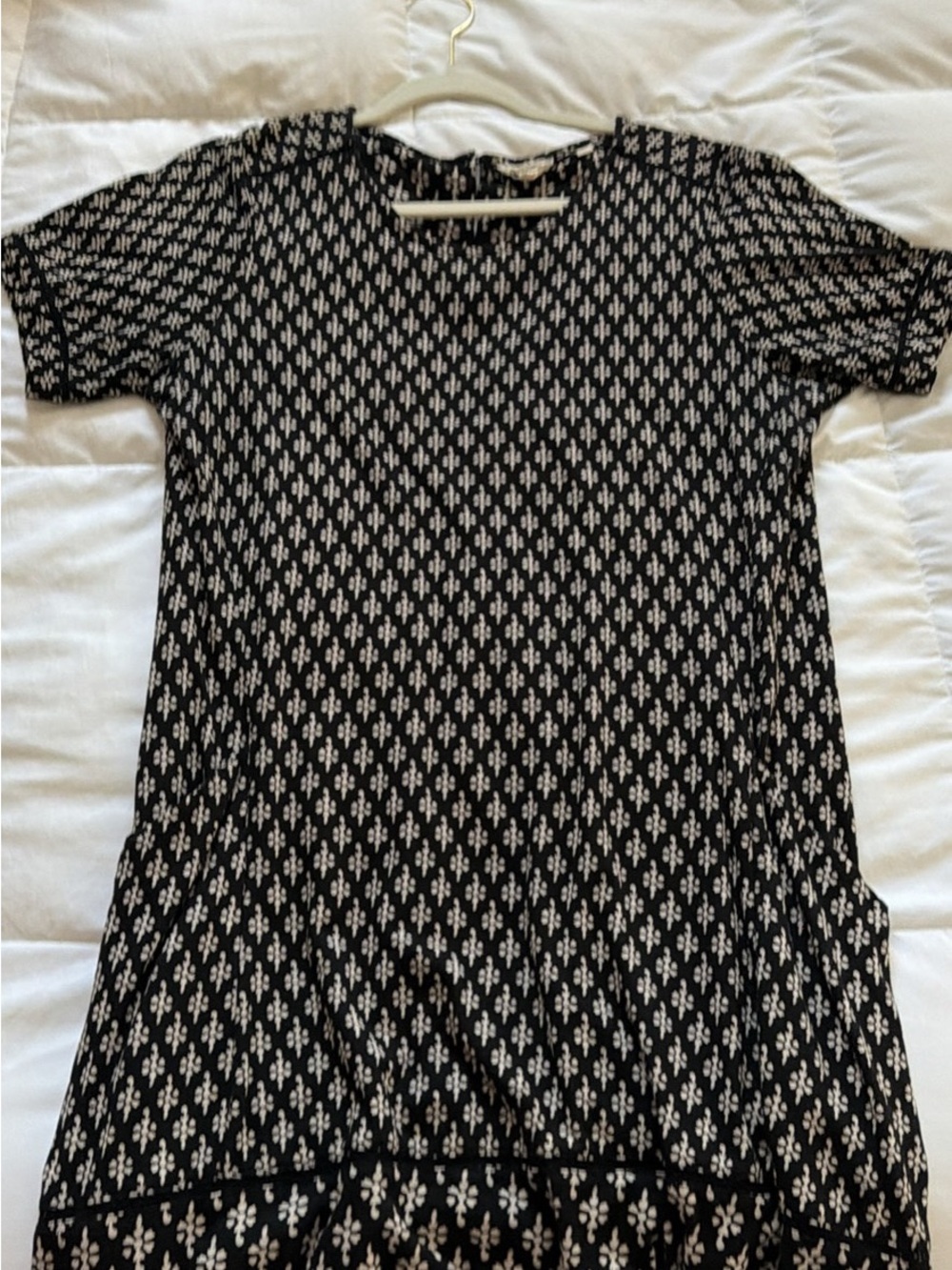 Fatface Black & White Patterned Short Sleeve Women’s Dress